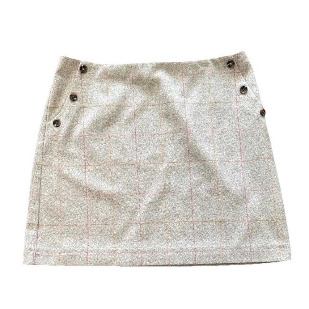 Joules Women's Tweed Wool Blend Mini Skirt‎ Size 12 Lined